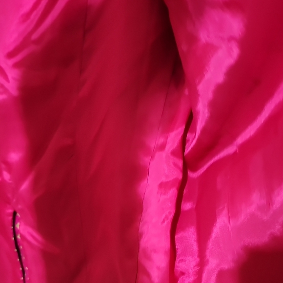 Vibrant Pink Gingham Blazer Tailored Fit - Picture 3 of 11